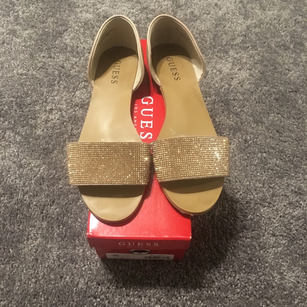 Guess Blush Rhinestone Sandals Size 7.5 - Picture 4 of 7